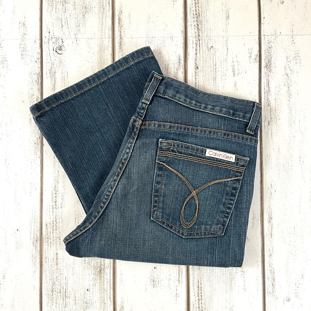 Calvin Klein Women's Flare Jeans Size 6 Boot Cut Wide Leg - Picture 1 of 12